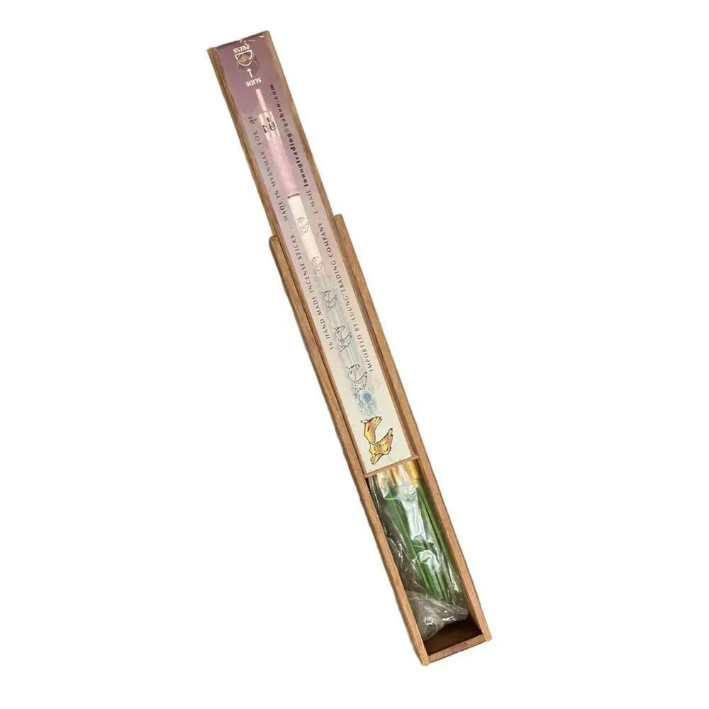 Pier 1 Box of 13 Handmade Incense in Keepsake Wooden Box - Made in Myanmar